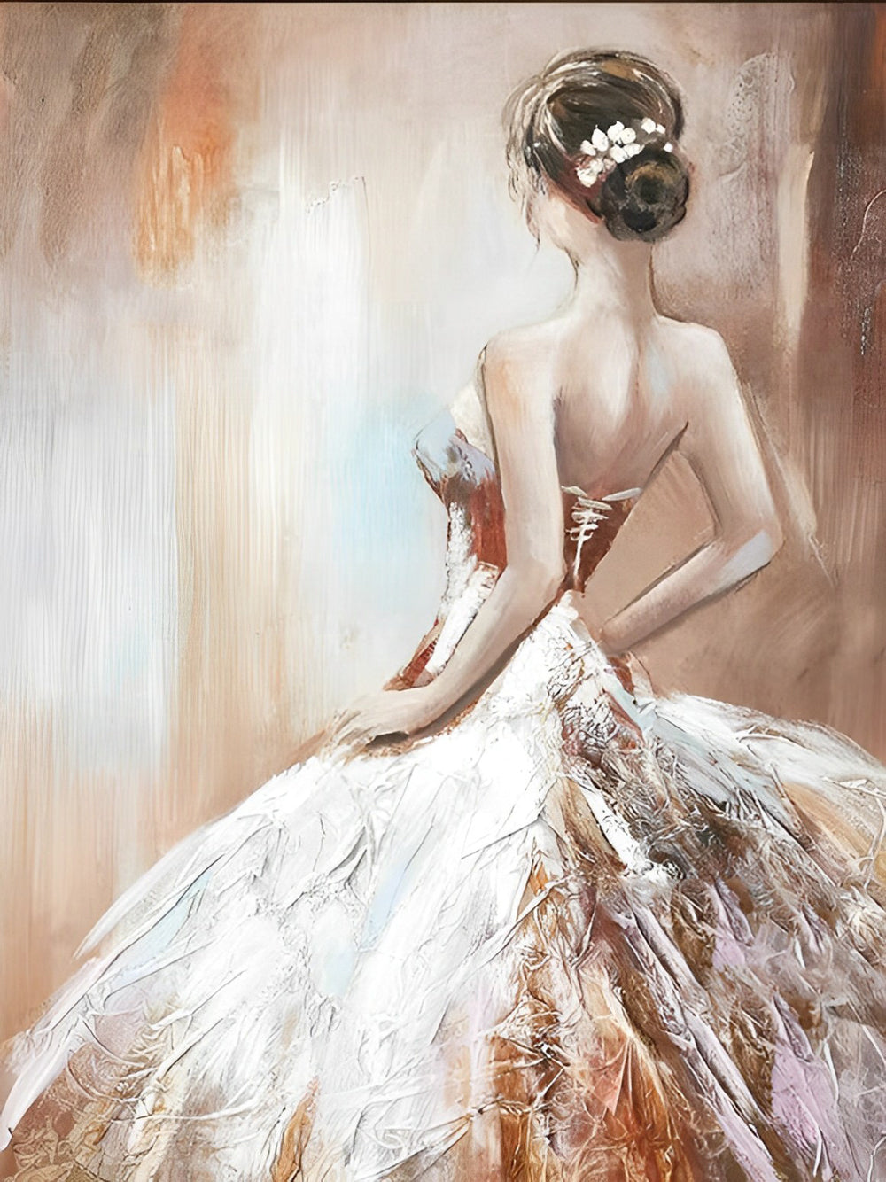 Belle Fille en Robe de Soirée Broderie Diamant