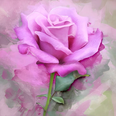 Belle Rose Broderie Diamant