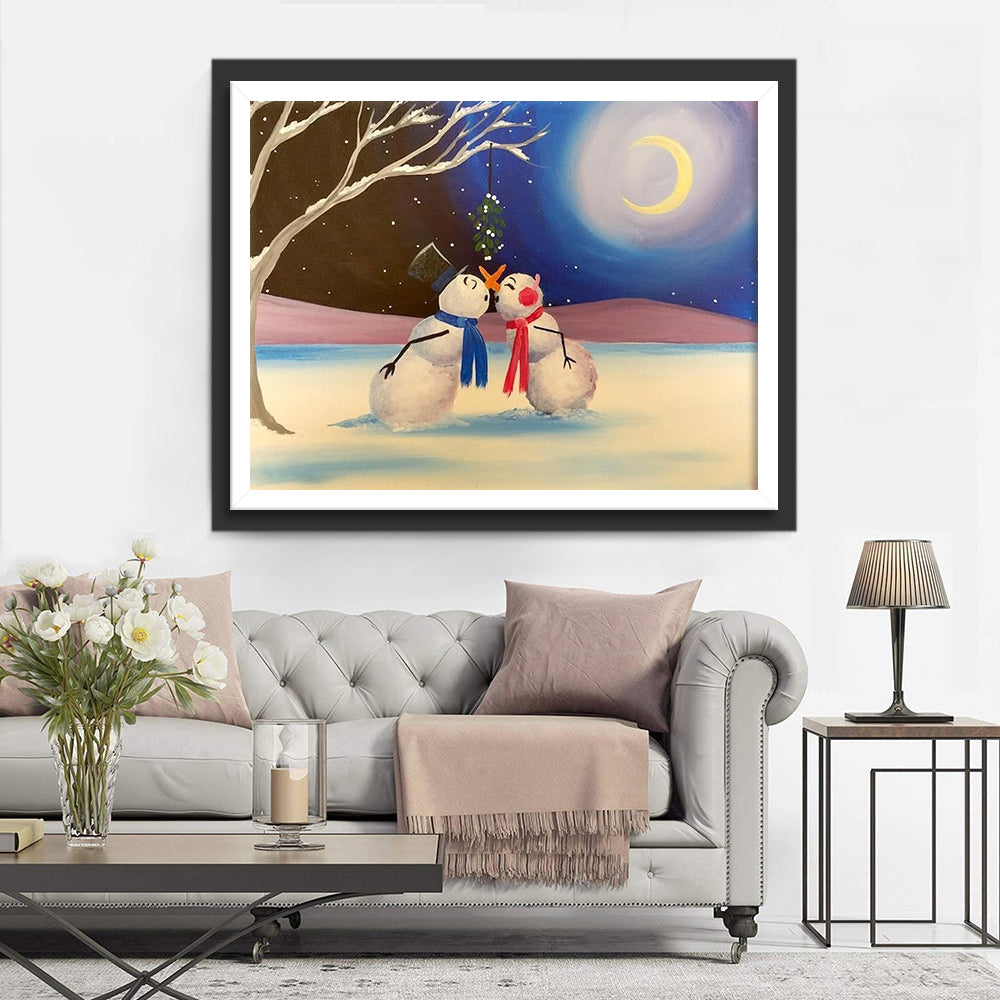 Bonhomme Couple Broderie Diamant