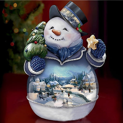 Bonhomme de Neige et Boule de Cristal Broderie Diamant
