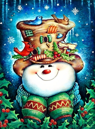 Bonhomme de Neige Mignon et Enrobé Broderie Diamant
