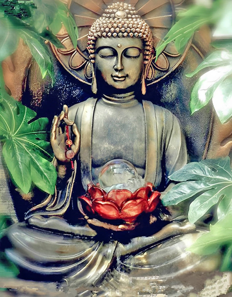 Bouddha Assis Broderie Diamant