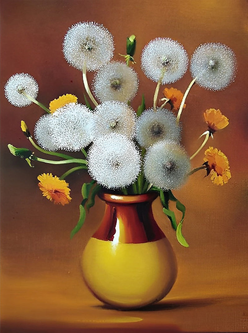 Bouquet de Pissenlits Broderie Diamant
