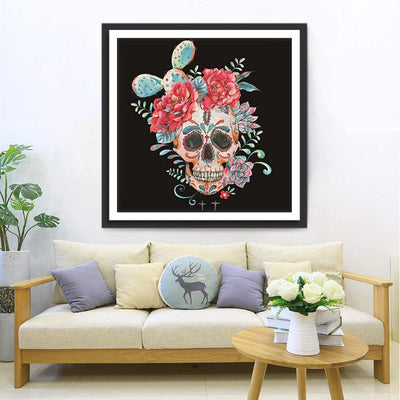 Cactus et Crâne Populaire Broderie Diamant