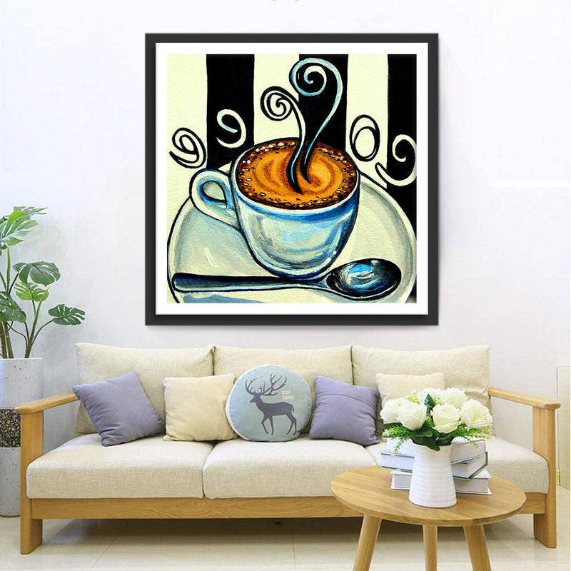 Café Dessiné Broderie Diamant