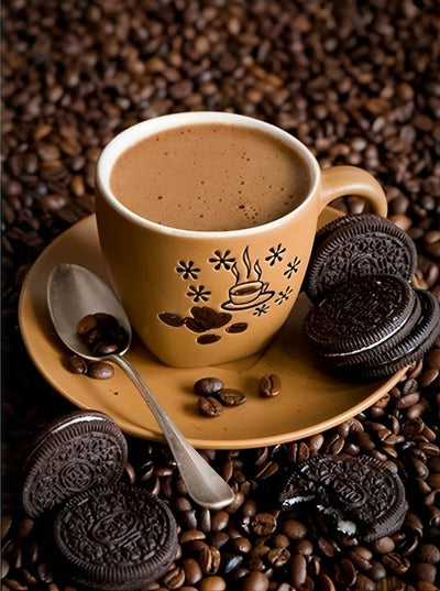 Café et Oreo Broderie Diamant
