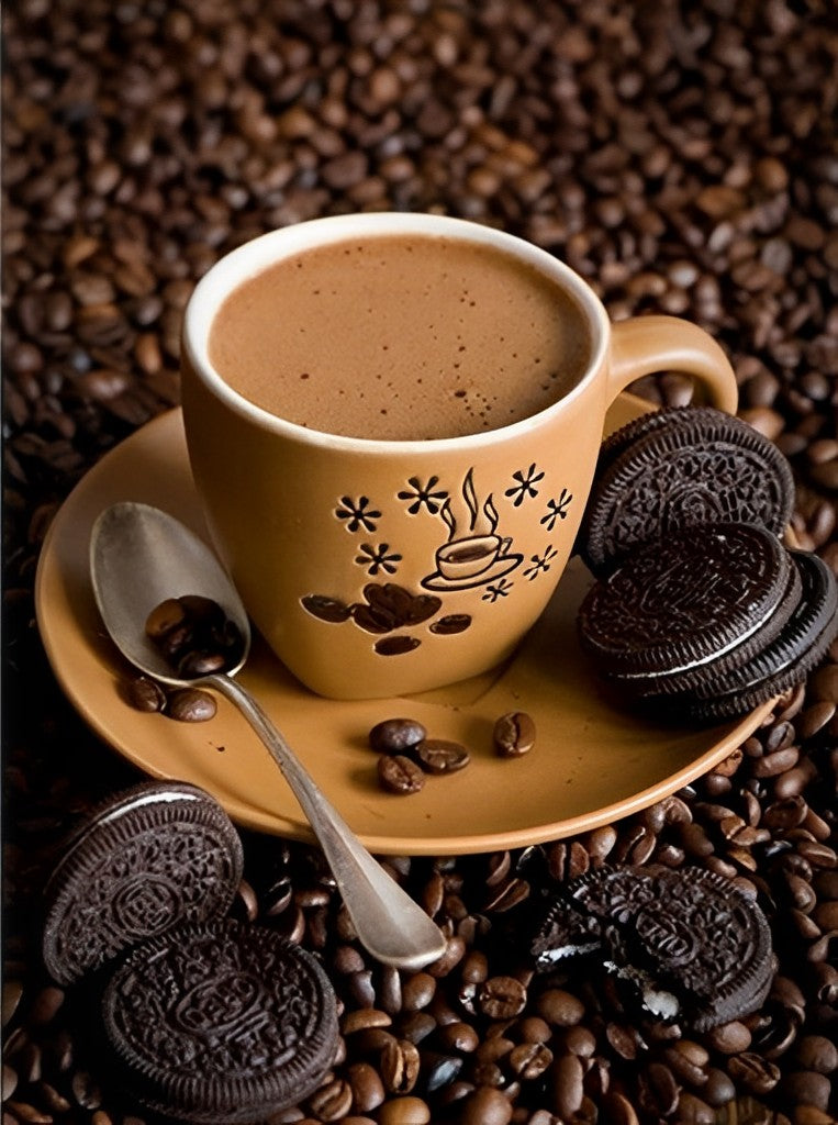 Café et Oreo Broderie Diamant