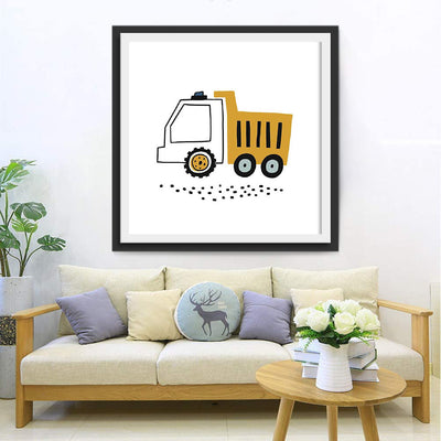 Camion Dessiné Broderie Diamant