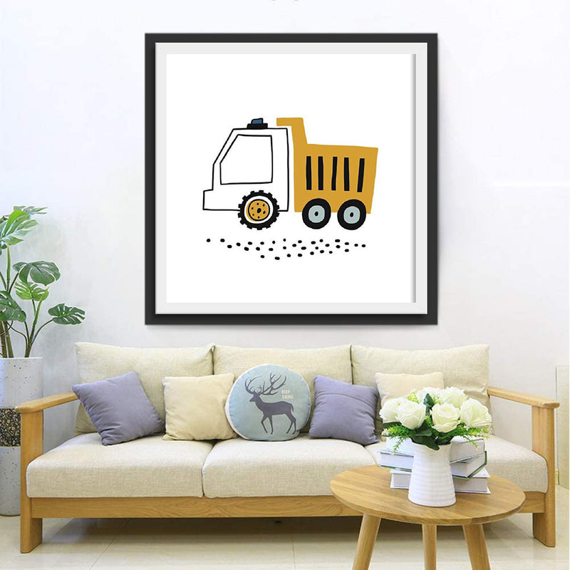 Camion Dessiné Broderie Diamant