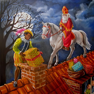 Cardinal à Cheval Blanc Broderie Diamant