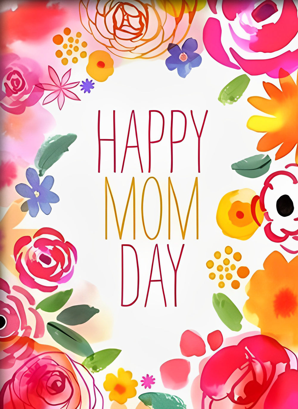 Carte de Fleurs pour Fête des Mères Broderie Diamant