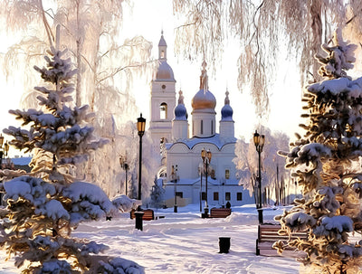 Cathedral à Kazan Broderie Diamant