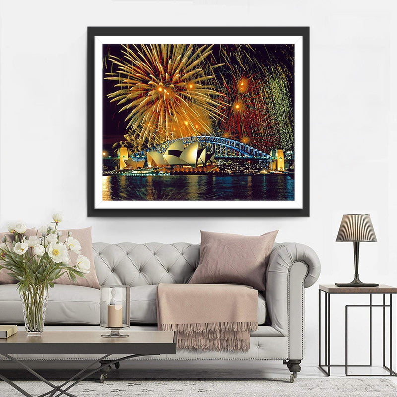 Célébration du Nouvel An à Sydney Broderie Diamant