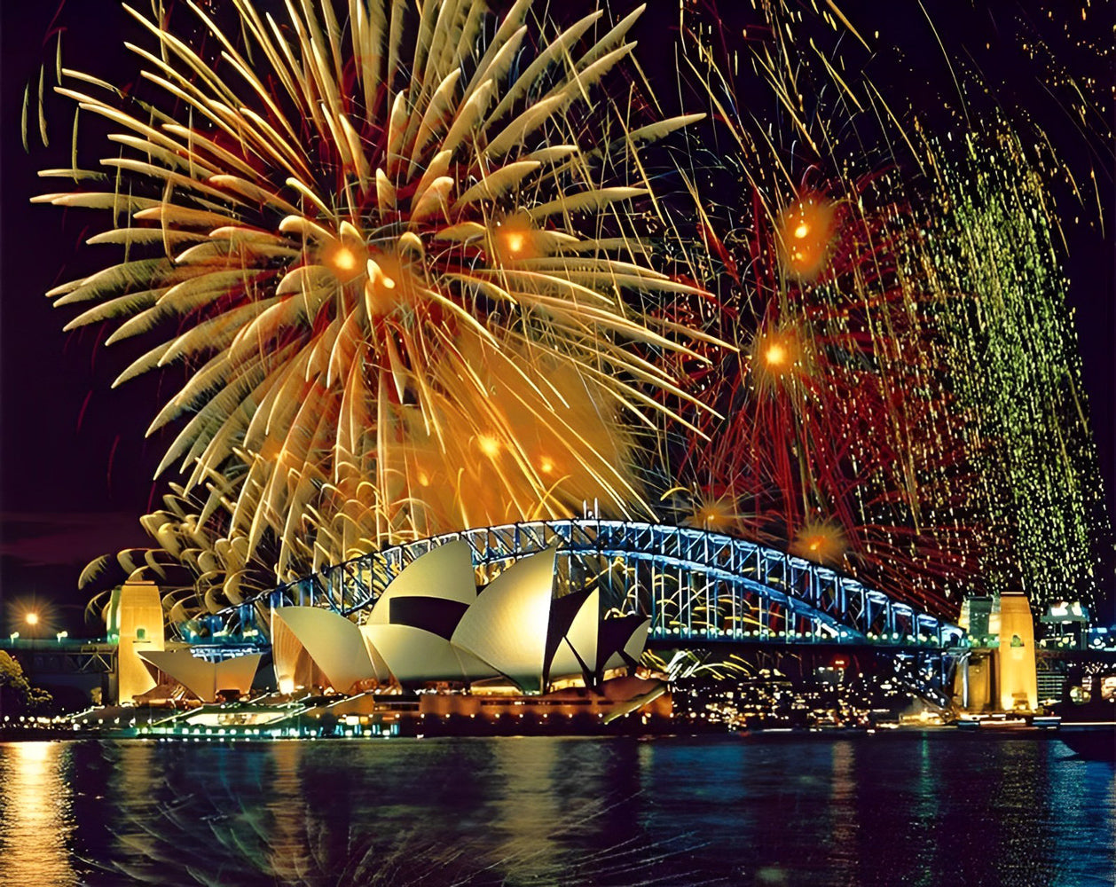 Célébration du Nouvel An à Sydney Broderie Diamant