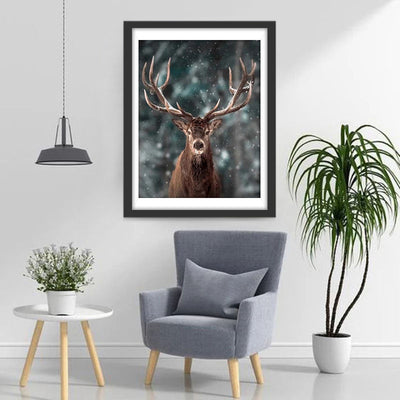 Cerf avec Spiritualité Broderie Diamant