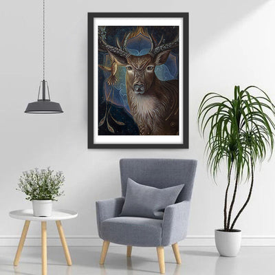 Cerf de Totem Broderie Diamant