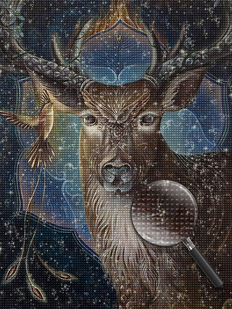 Cerf de Totem Broderie Diamant