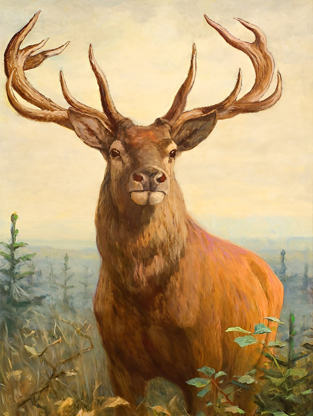 Cerf Puissant Broderie Diamant