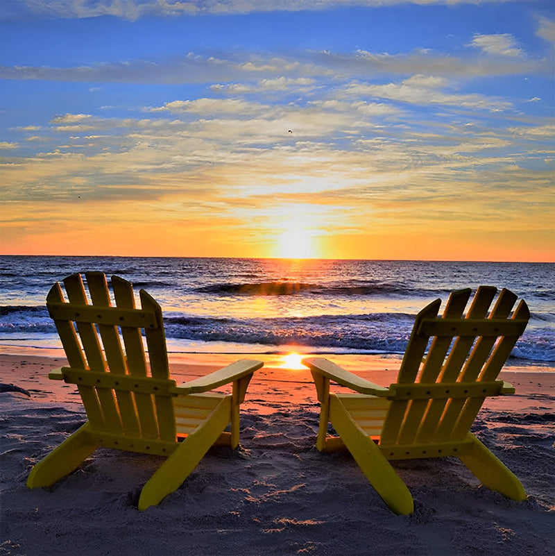 Chaises Transats sous le Soleil Broderie Diamant