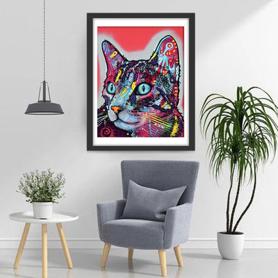 Chat en Couleurs de Pop Broderie Diamant