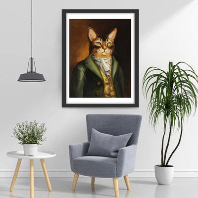 Chat Notable en Costume Broderie Diamant