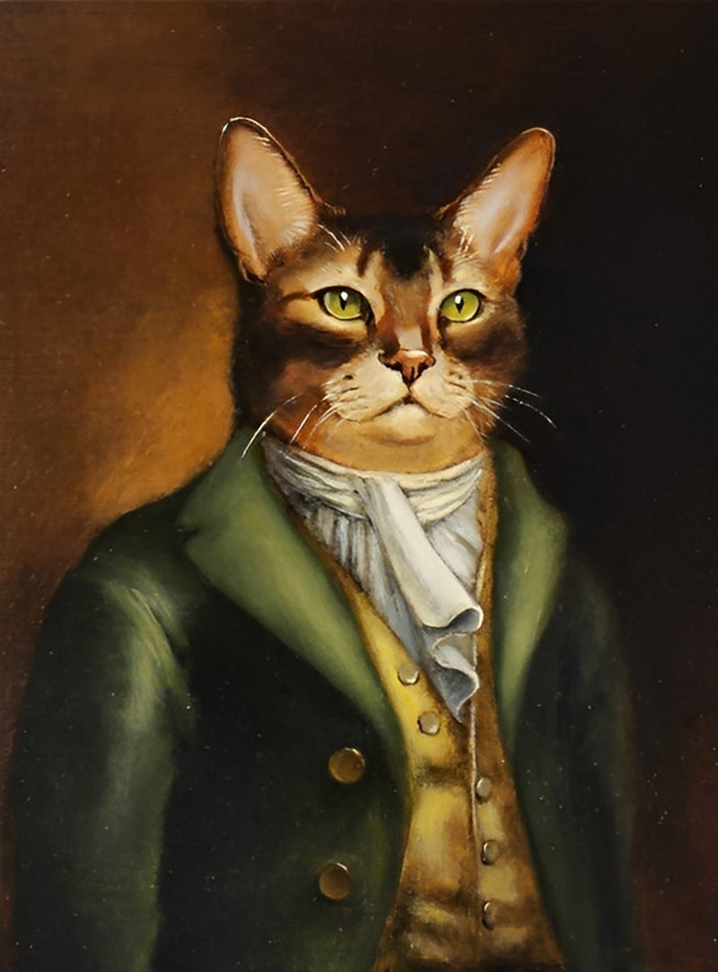 Chat Notable en Costume Broderie Diamant
