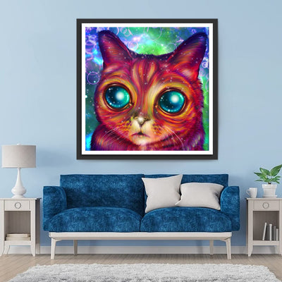 Chat Roux Fantastique Broderie Diamant