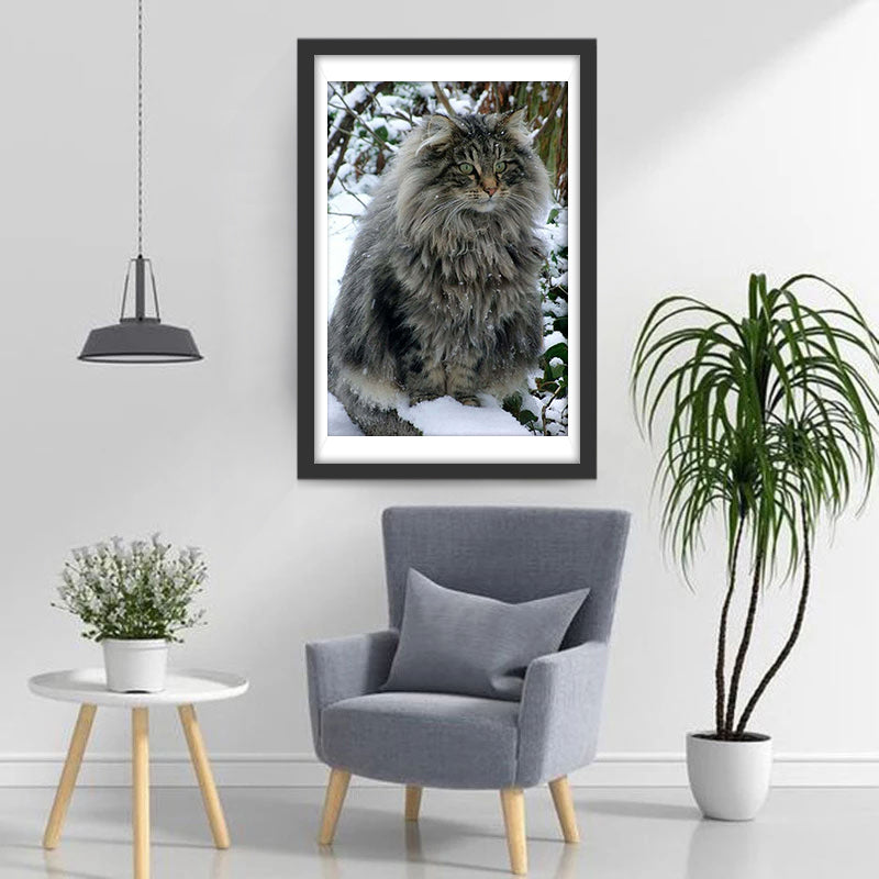 Chat Sibérien Broderie Diamant