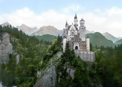 Château de Neuschwanstein à Munich Broderie Diamant