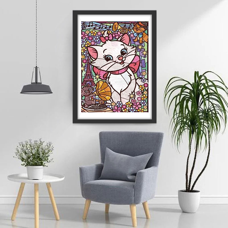 Chaton avec Nœuds Papillon Broderie Diamant