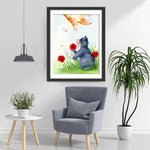 Chaton Gris et Chaton Orange Broderie Diamant