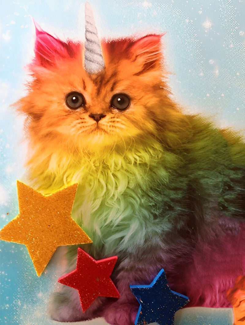 Chaton Licorne Broderie Diamant