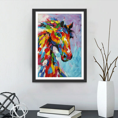 Cheval aux Yeux Bleus Broderie Diamant