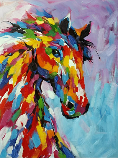 Cheval aux Yeux Bleus Broderie Diamant
