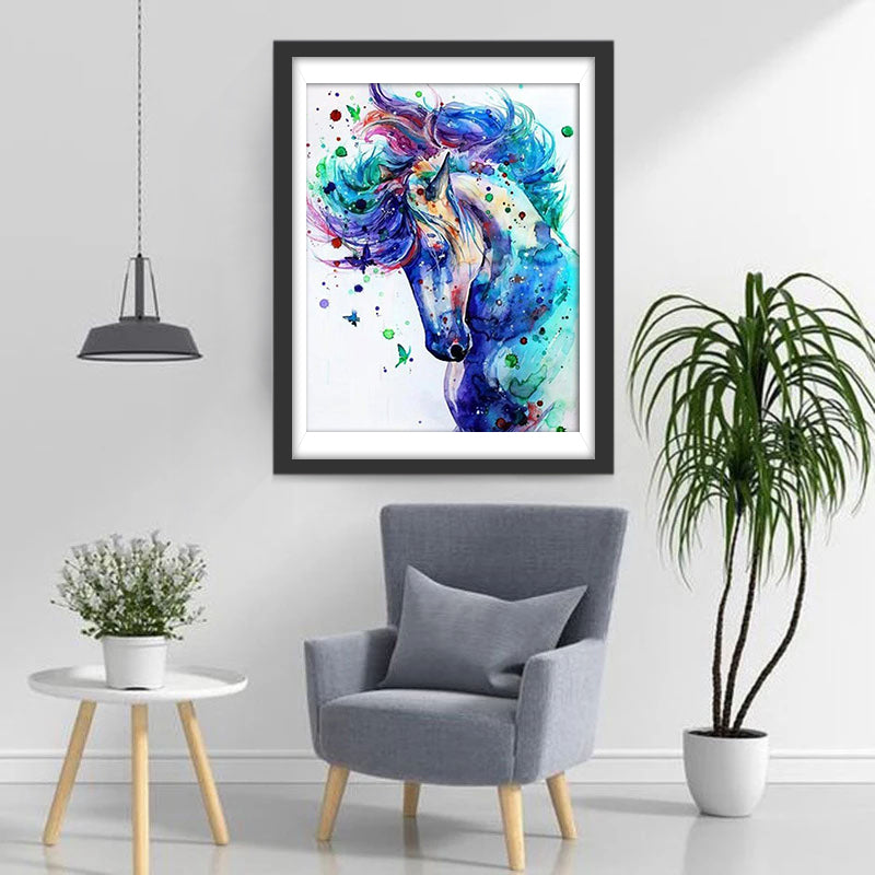 Cheval Coloré Magnifique Broderie Diamant