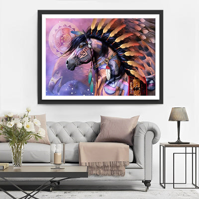 Cheval de la Tribu Broderie Diamant