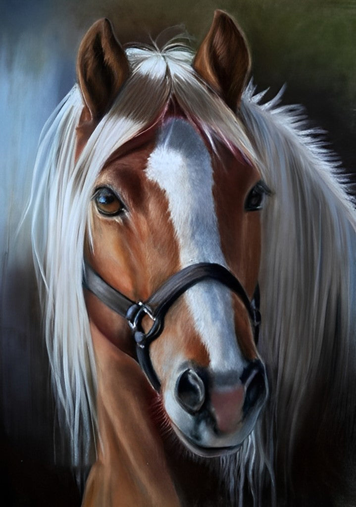 Cheval en Laisse Broderie Diamant