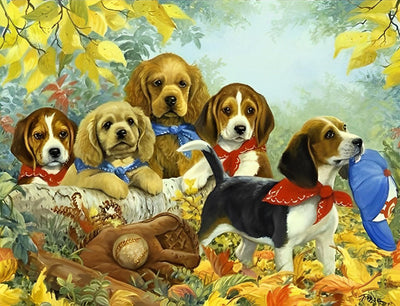 Chien Beagles et Cockers Anglais Broderie Diamant