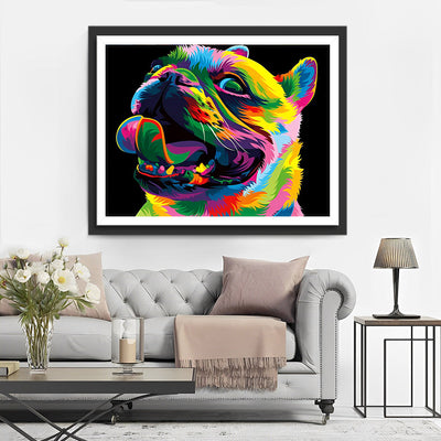 Chien Bouledogue Français Coloré Broderie Diamant