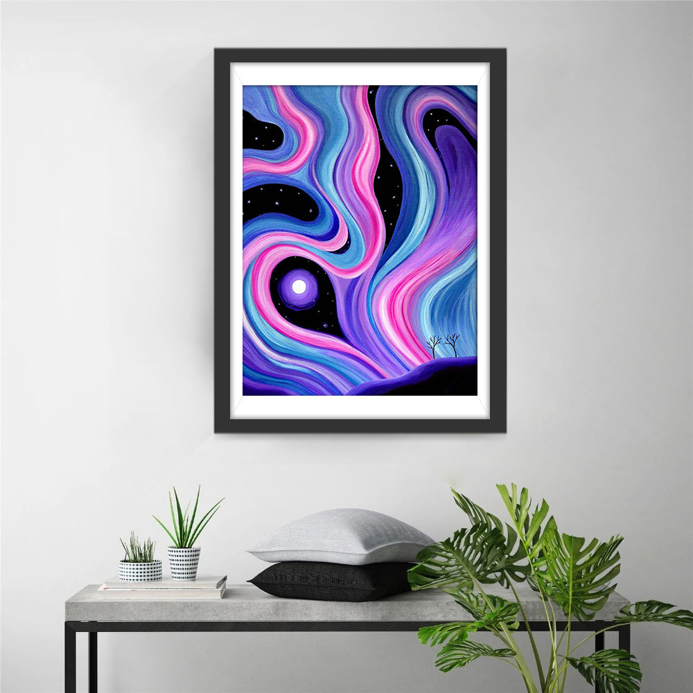 Ciel Etoilé Abstrait Broderie Diamant