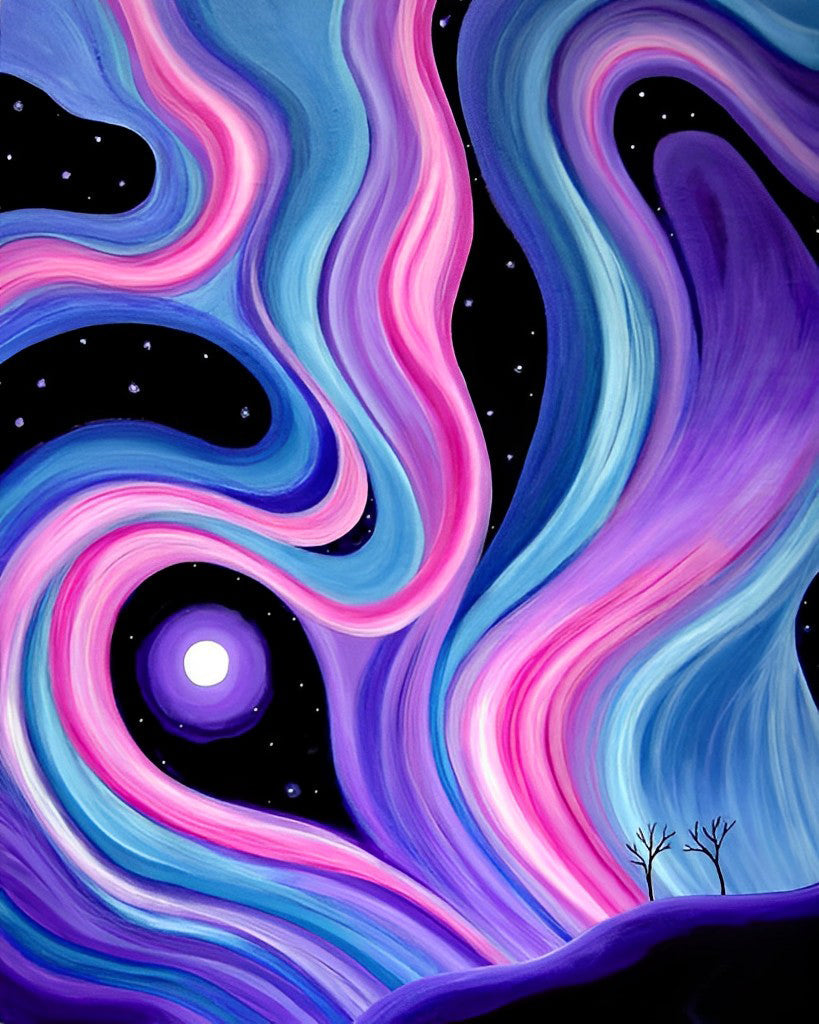 Ciel Etoilé Abstrait Broderie Diamant