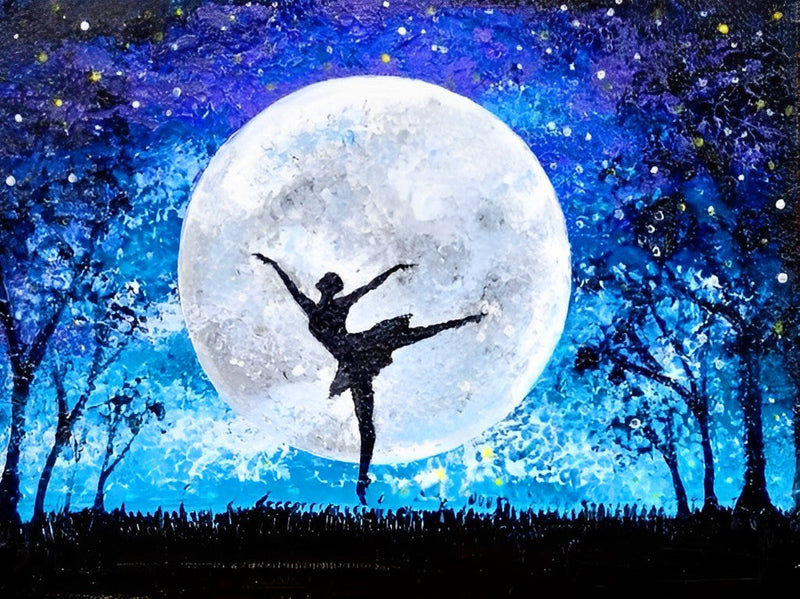 Ciel Etoilé et Danseuse de Ballet Broderie Diamant