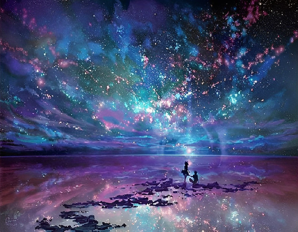 Ciel Etoilé et Demande en Mariage Broderie Diamant