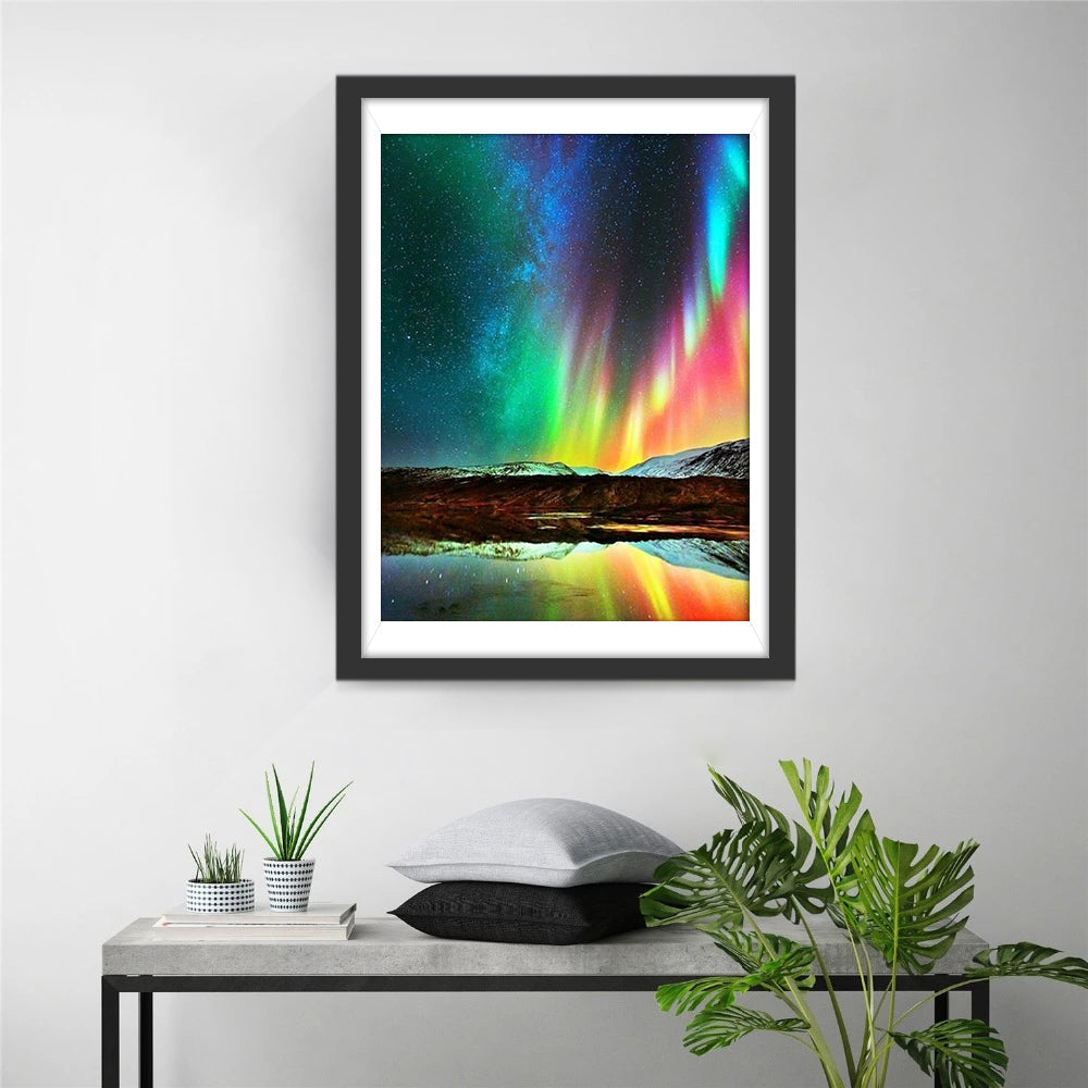 Ciel Etoilé et Lac Broderie Diamant