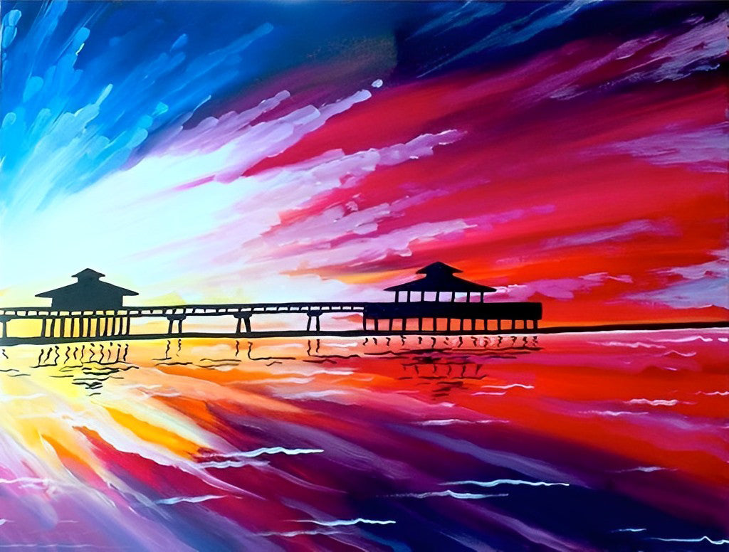 Ciel Etoilé et le Pont Broderie Diamant