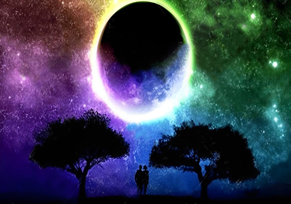 Ciel Etoilé Magnifique et Personnes Broderie Diamant