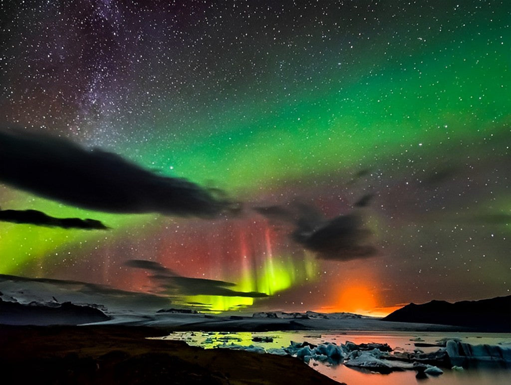 Ciel Paysage d'Aurore Broderie Diamant