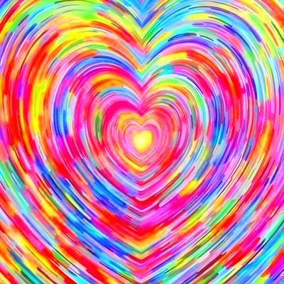Cœur d'Amour Coloré Broderie Diamant