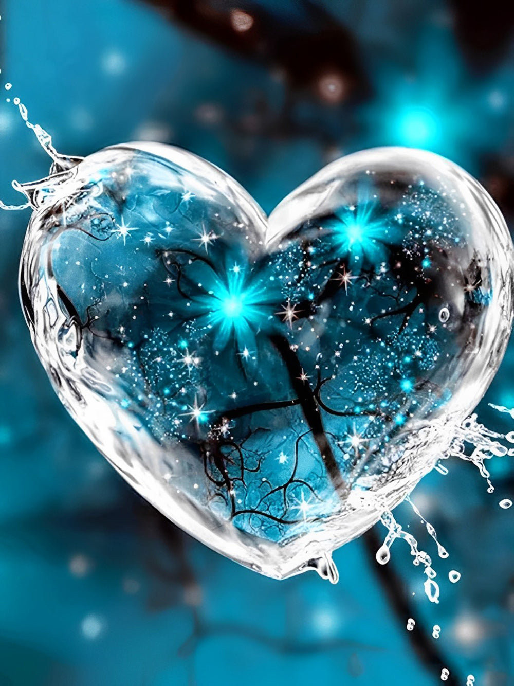 Cœur de Glace Broderie Diamant