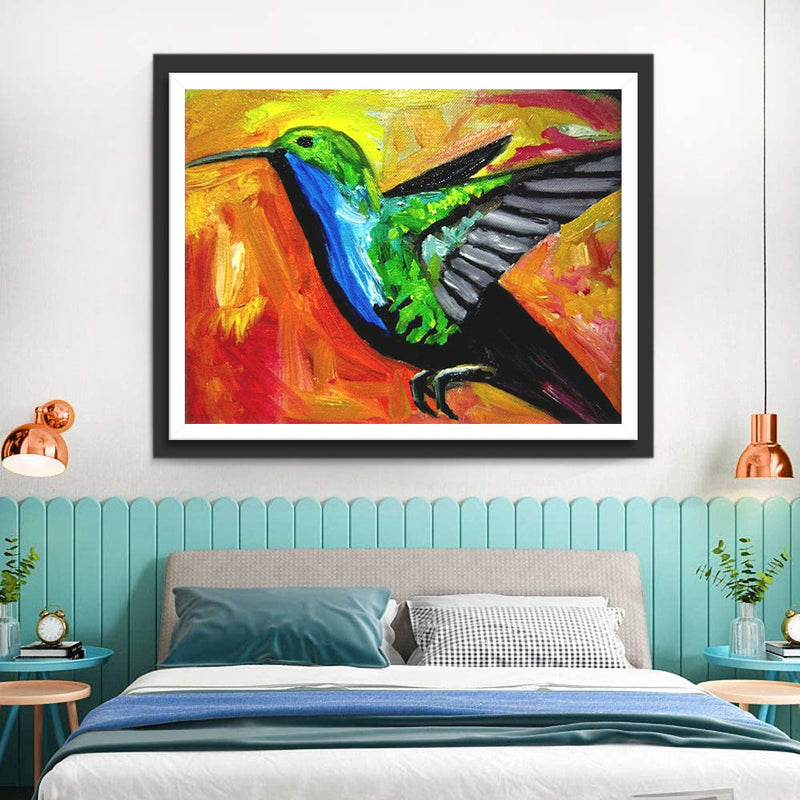 Colibri Volant de Peiture Broderie Diamant
